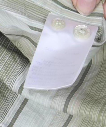 Ted Baker Men's Green Striped Dress Shirt