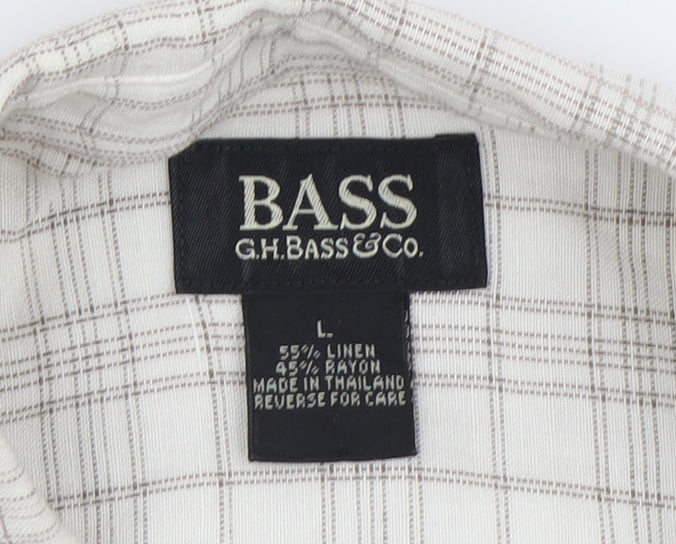 G.H. Bass & Co. Men's Multicoloured Plaid Shirt L