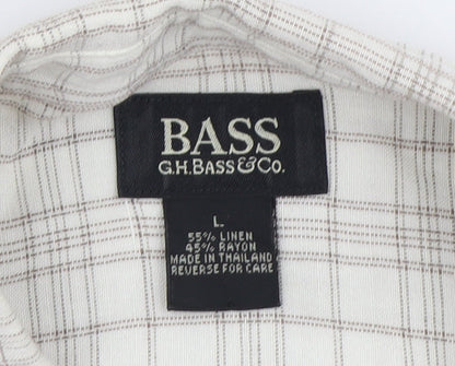 G.H. Bass & Co. Men's Multicoloured Plaid Shirt L