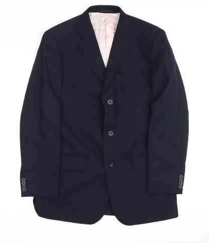Mens UK Size 39 T.M.Lewin Regular Blue Suit Jacket