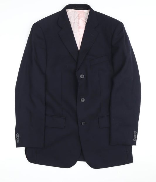 Mens UK Size 39 T.M.Lewin Regular Blue Suit Jacket