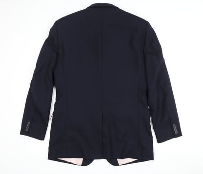 Mens UK Size 39 T.M.Lewin Regular Blue Suit Jacket
