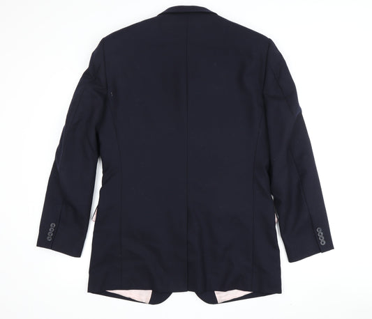 Mens UK Size 39 T.M.Lewin Regular Blue Suit Jacket