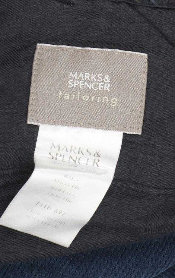 Marks & Spencer Men's Blue Corduroy Trousers 34W