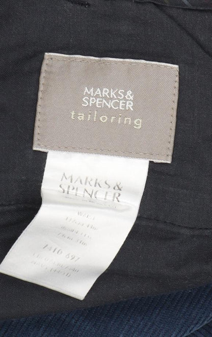 Marks & Spencer Men's Blue Corduroy Trousers 34W