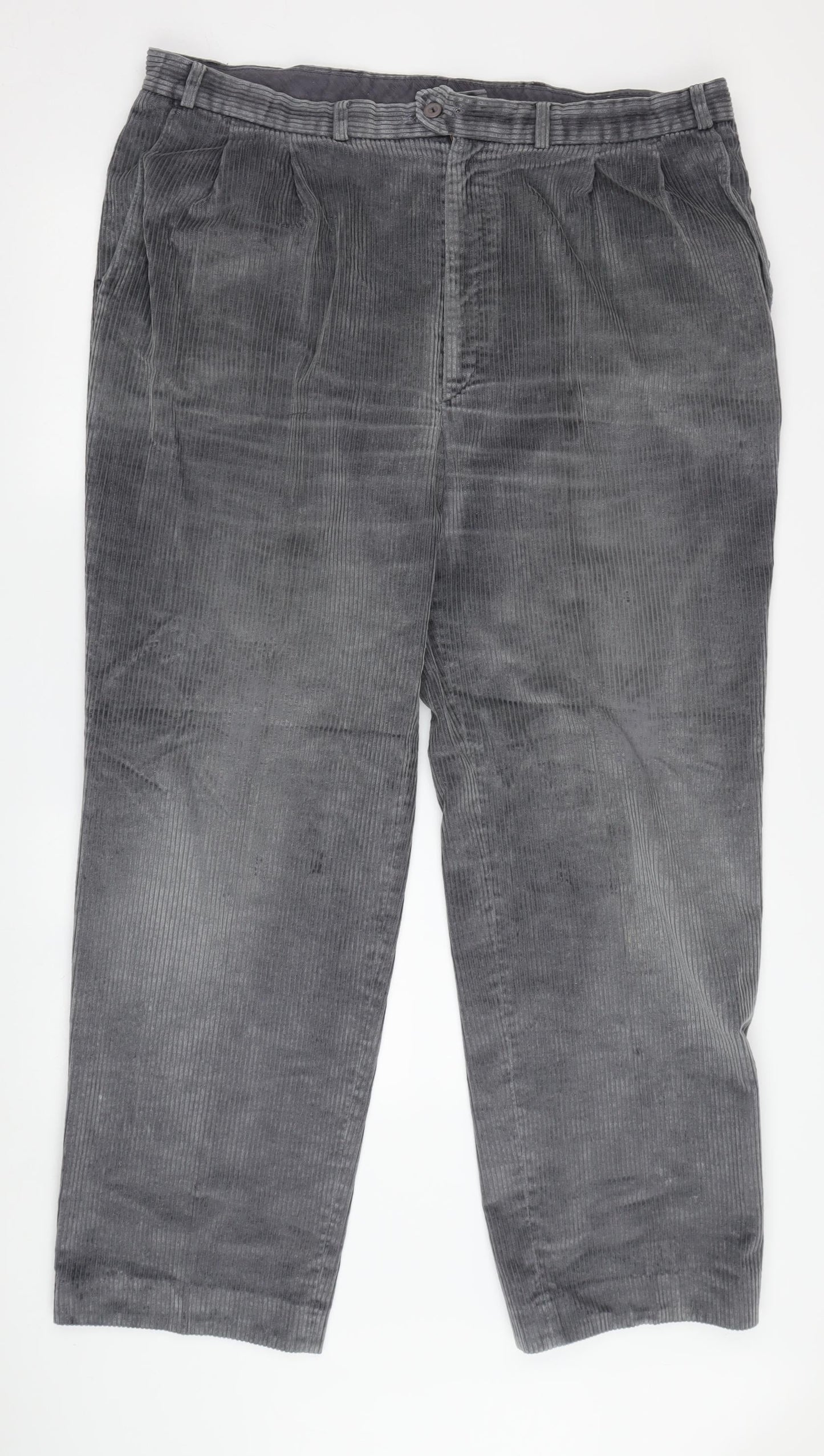 St Michael Men's Grey Corduroy Trousers 38