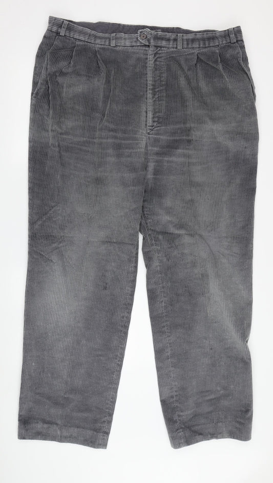 St Michael Men's Grey Corduroy Trousers 38