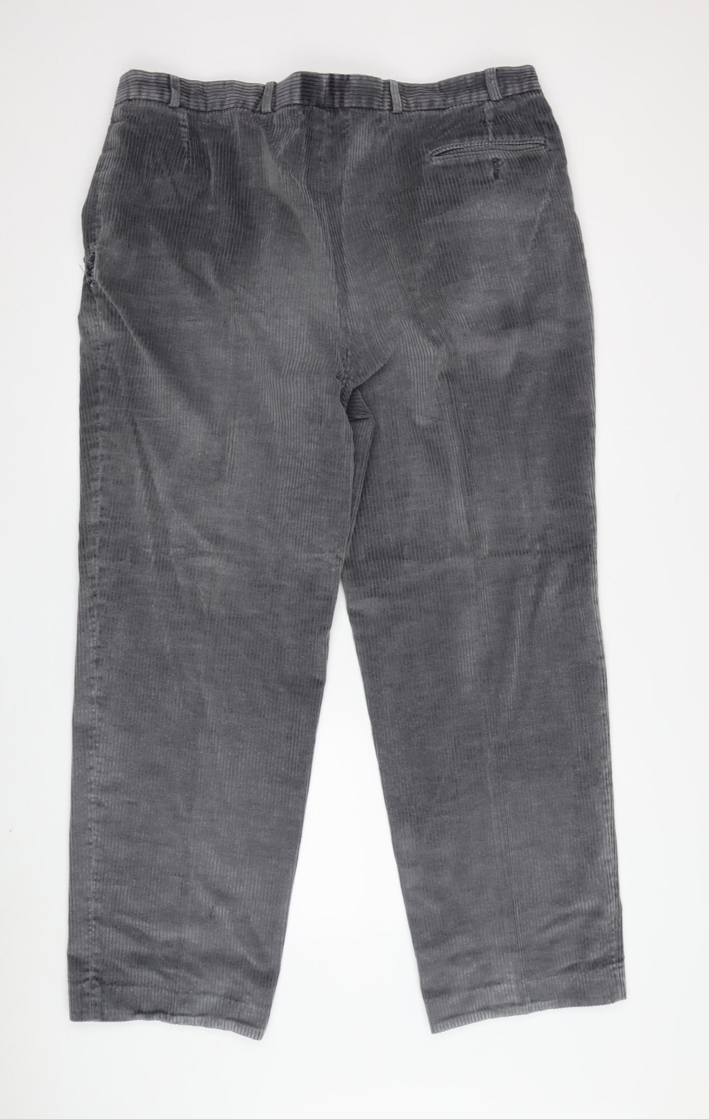 St Michael Men's Grey Corduroy Trousers 38