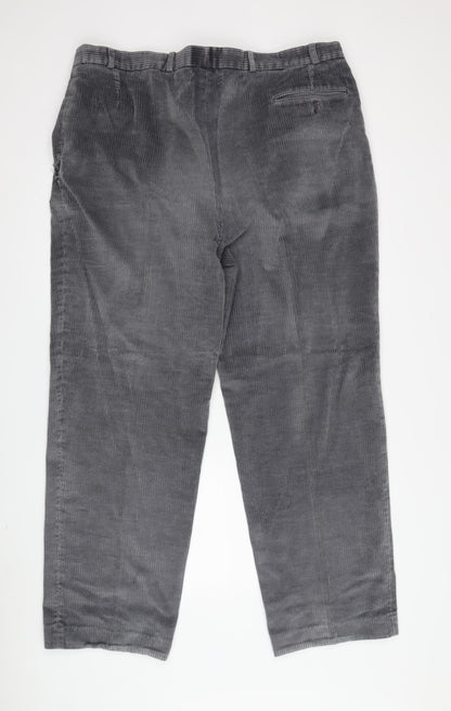 St Michael Men's Grey Corduroy Trousers 38