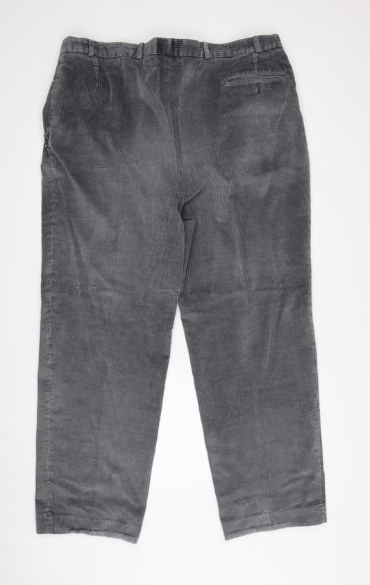St Michael Men's Grey Corduroy Trousers 38