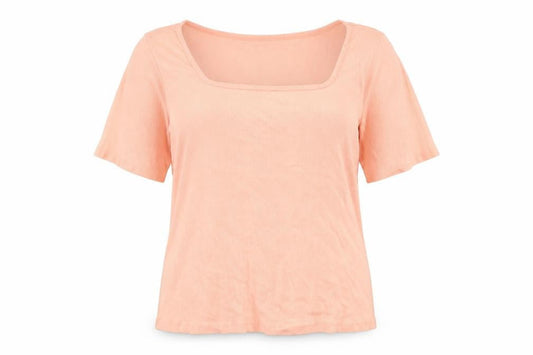 Womens UK Size L Lands' End Pink Basic T-Shirt