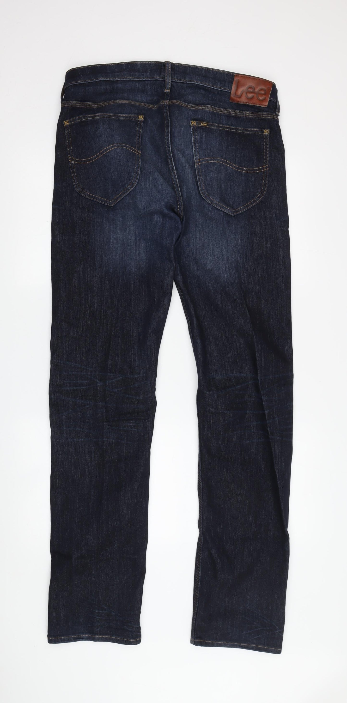 Lee Men's Blue Straight Jeans Size 34 Regular Fit