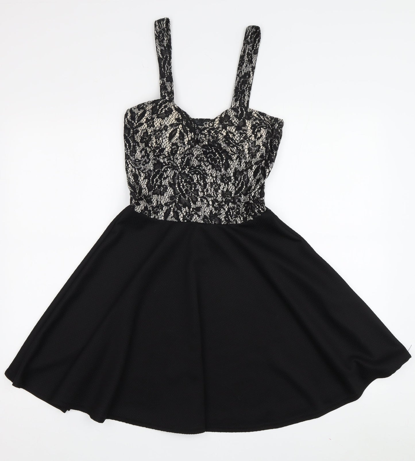 Quiz Women's Black Strappy Sleeveless Cocktail Dress