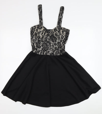 Quiz Women's Black Strappy Sleeveless Cocktail Dress