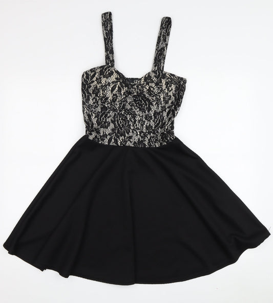 Quiz Women's Black Strappy Sleeveless Cocktail Dress