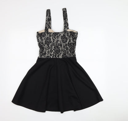 Quiz Women's Black Strappy Sleeveless Cocktail Dress