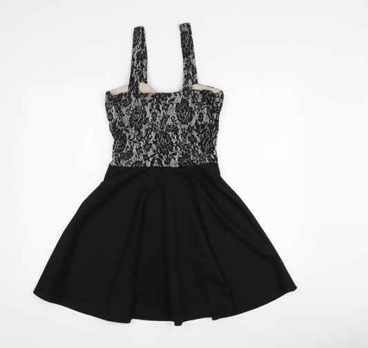 Quiz Women's Black Strappy Sleeveless Cocktail Dress