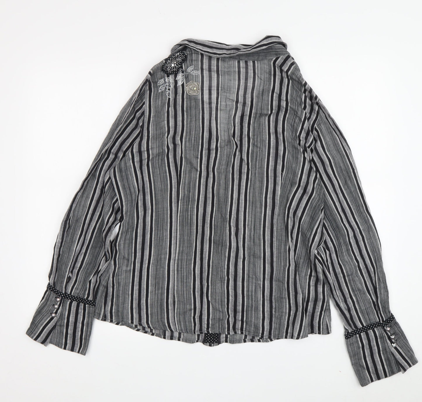 Womens UK Size 12 Marks and Spencer Black  Button-Up