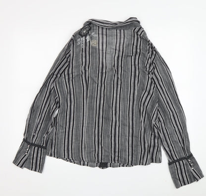 Womens UK Size 12 Marks and Spencer Black  Button-Up