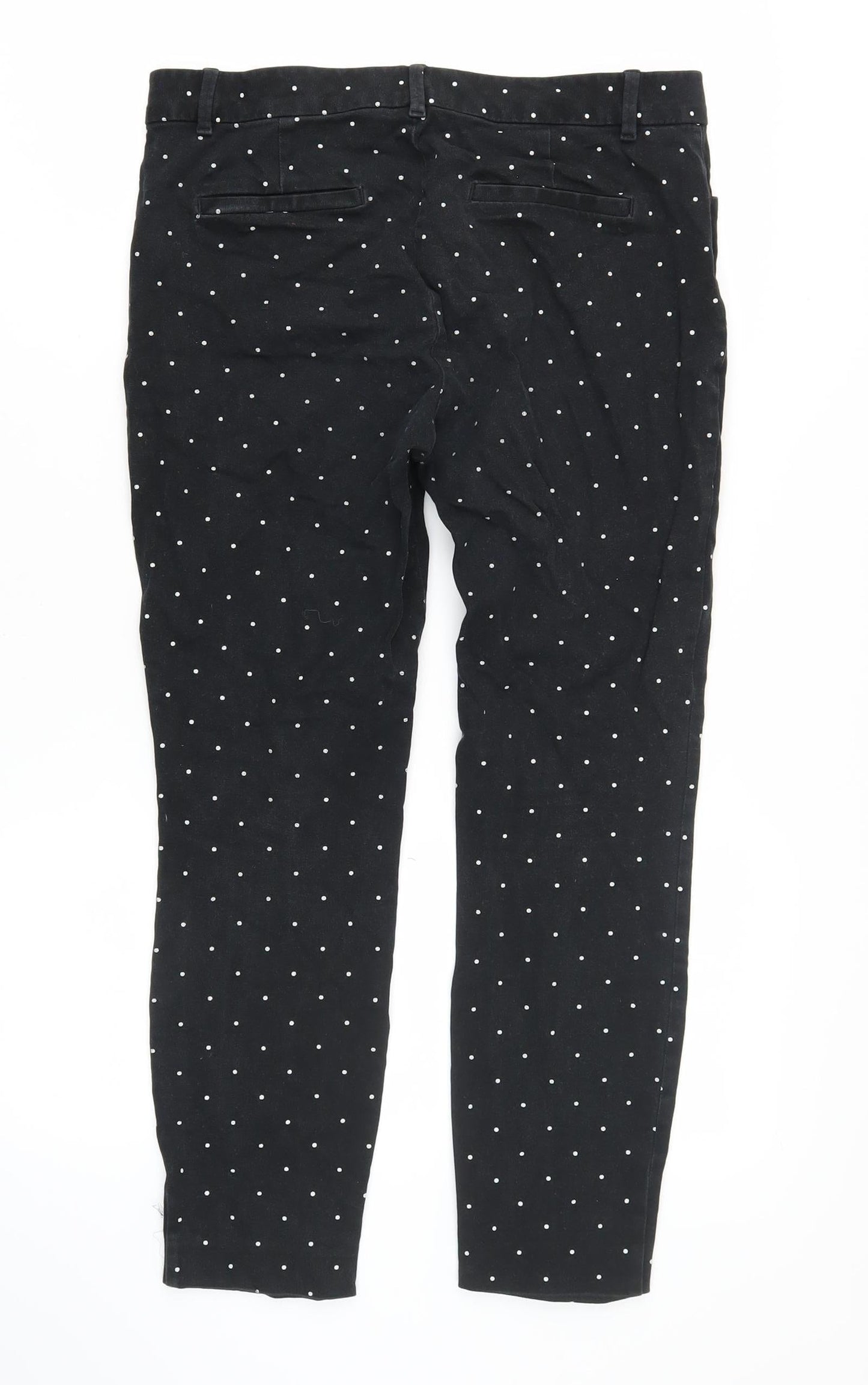 Womens UK Size 8 Gap Slim Fit Ankle Black Trousers