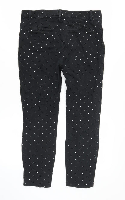 Womens UK Size 8 Gap Slim Fit Ankle Black Trousers