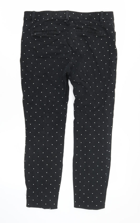 Womens UK Size 8 Gap Slim Fit Ankle Black Trousers