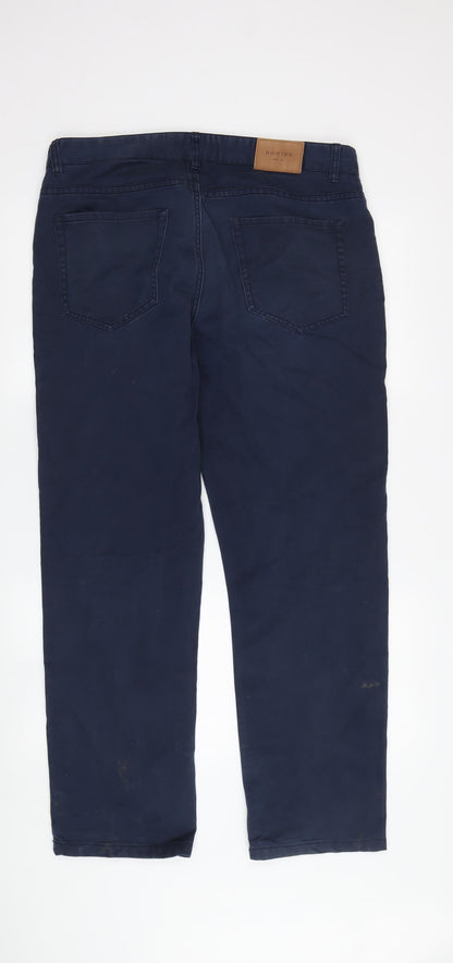 Howick Men's Blue Chino Trousers 34 S Regular Fit