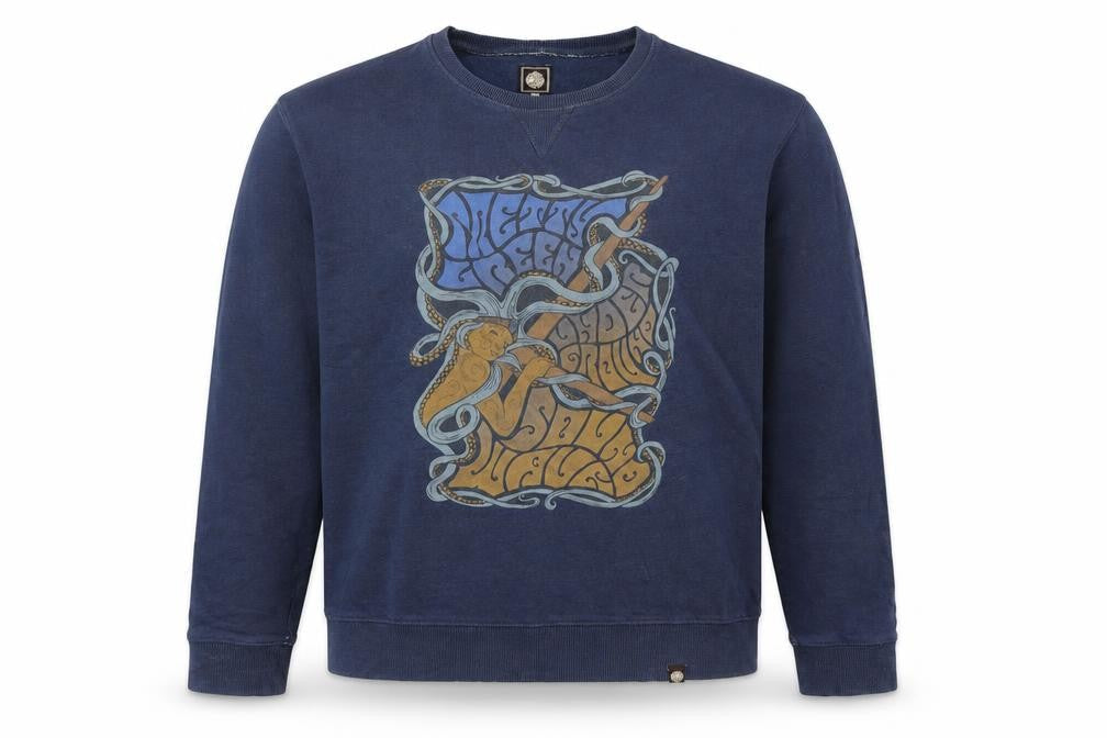 Mens UK Size S Pretty Green Blue Pullover Sweatshirt
