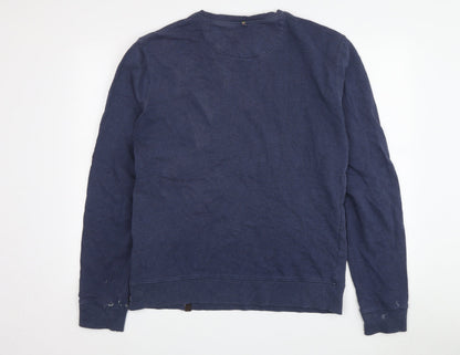 Mens UK Size S Pretty Green Blue Pullover Sweatshirt