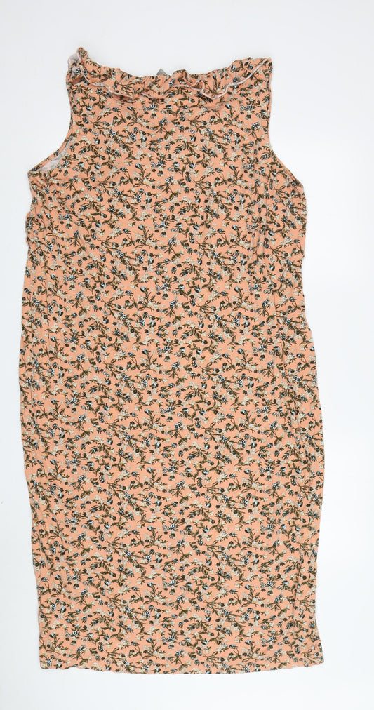 ASOS Women's Pink Floral Sleeveless Dress Size 20