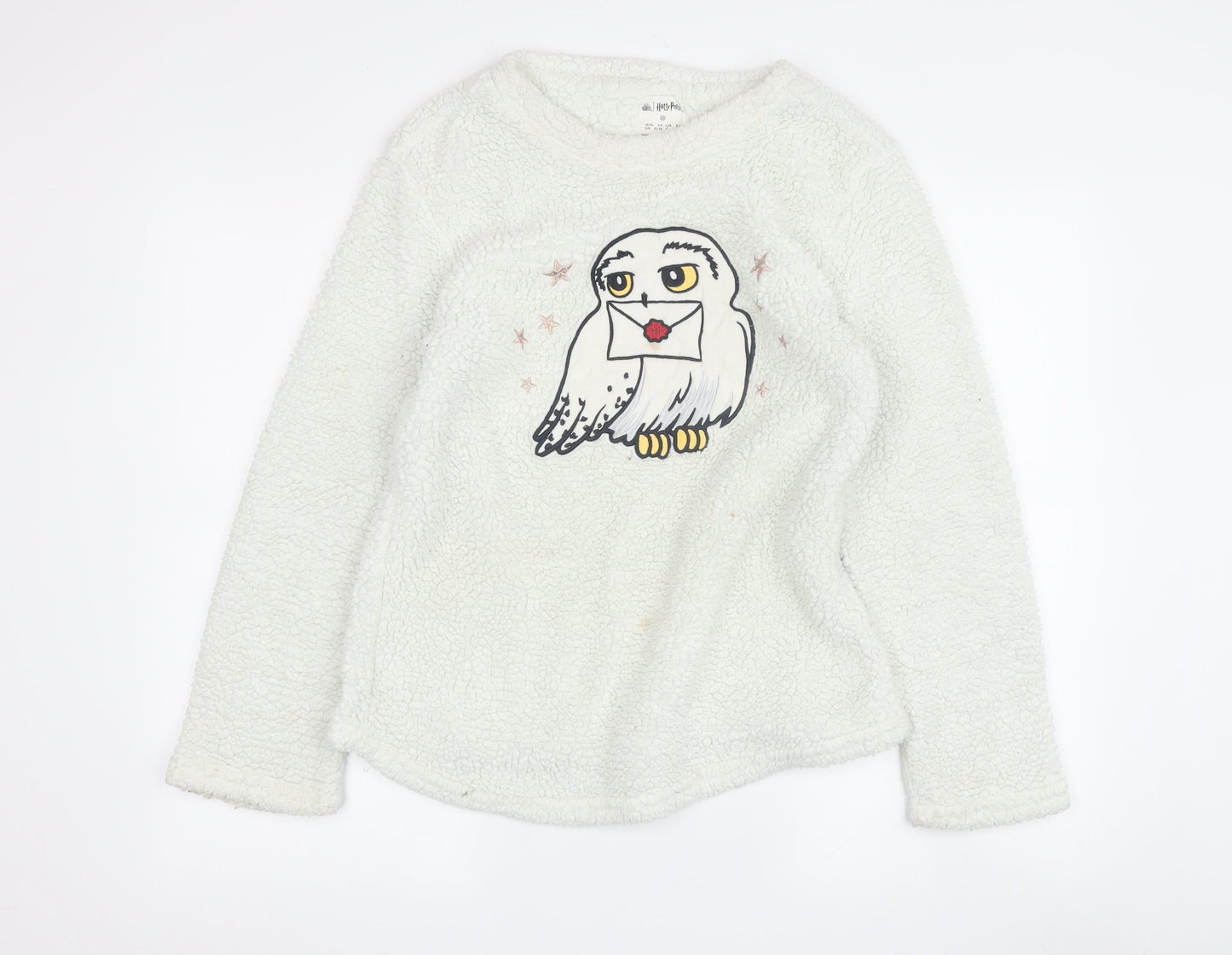 Harry Potter Teens White Fleece Pyjama Top 2XS