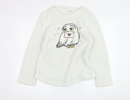 Harry Potter Teens White Fleece Pyjama Top 2XS