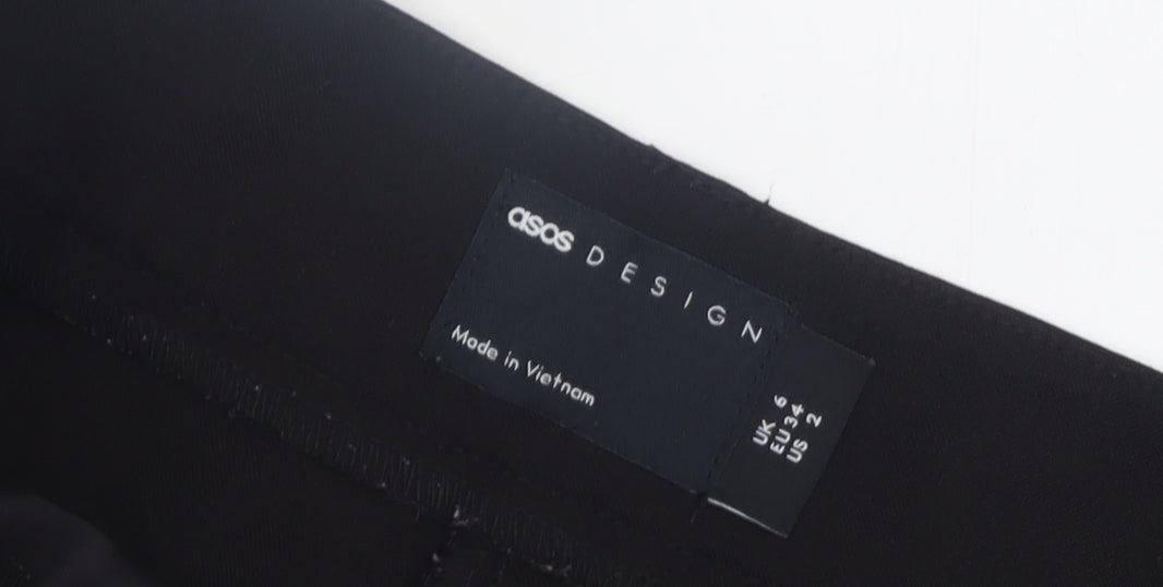 ASOS DESIGN Women's Black Flared Trousers Size 6