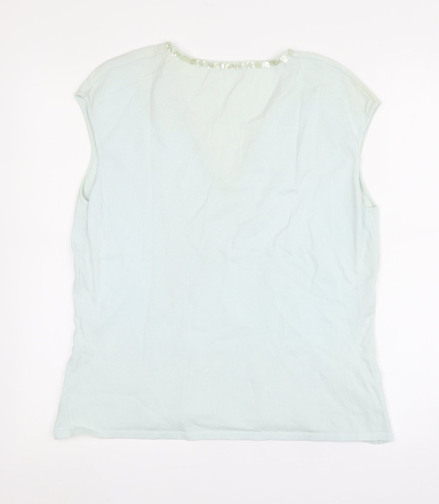 Womens UK Size L Planet Green Basic T-Shirt
