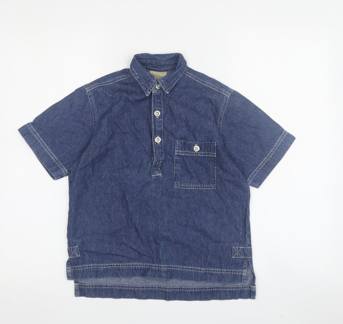 Adams Jeans Girls Blue Casual Shirt 7 Years - Denim Look