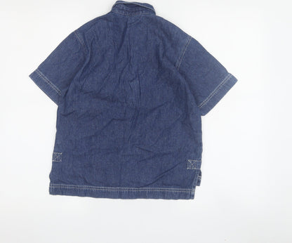 Adams Jeans Girls Blue Casual Shirt 7 Years - Denim Look