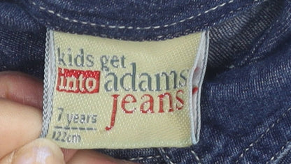 Adams Jeans Girls Blue Casual Shirt 7 Years - Denim Look