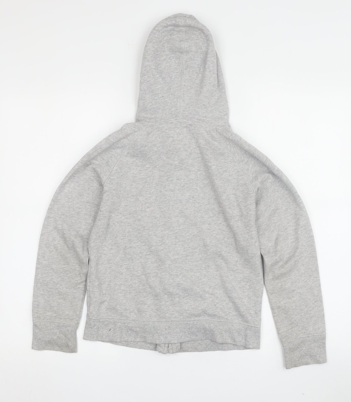 Gap Girls Grey Hoodie L Size Full Zip Logo Fleece