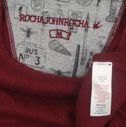 Rocha John Rocha Men's Red Pullover Jumper, Medium