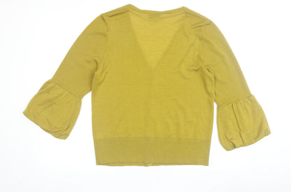 Paul Costelloe Women's Green 3/4 Sleeve Cardigan Size 4