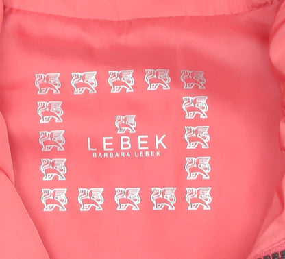 Barbara Lebek Women's Pink Waistcoat Size 12, Zipped Pockets