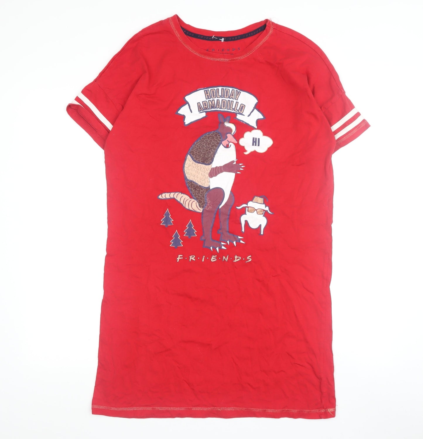 F*R*I*E*N*D*S Women's Red Nightshirt XS Graphic Print
