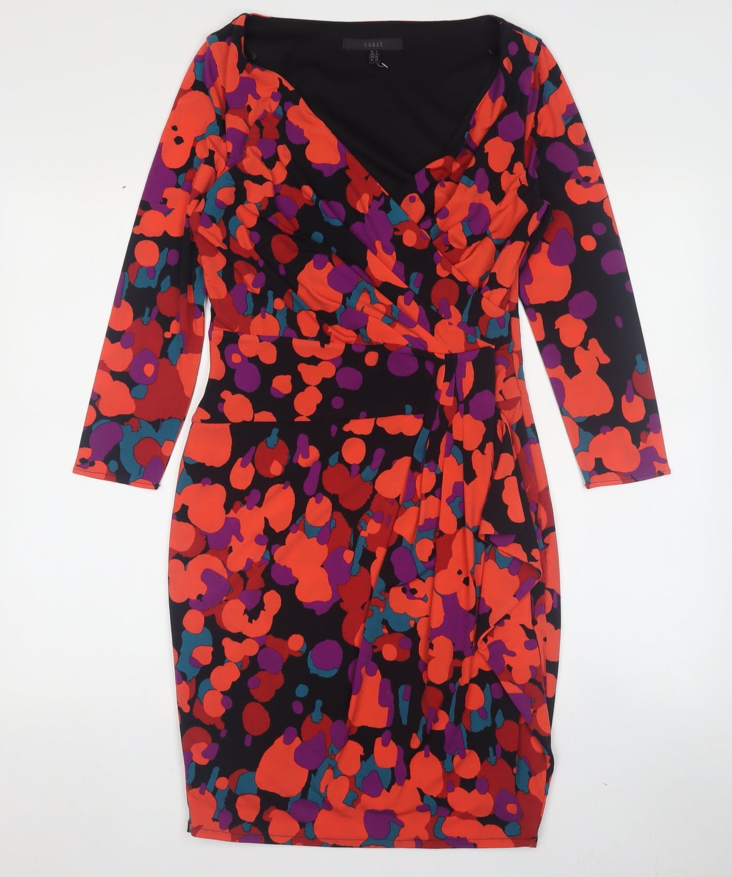 Coast Women’s Multicoloured Dress Size 8 V-Neck