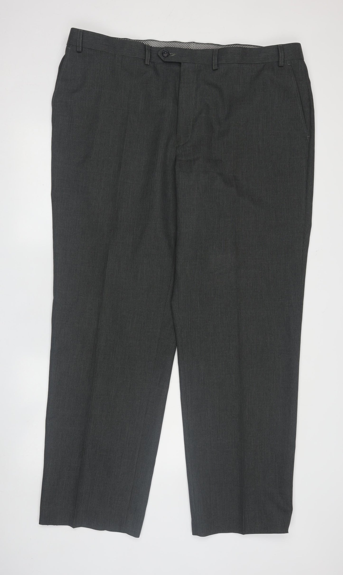 Mens UK Size 44 Marks and Spencer Regular Fit Dress Pants Green Trousers