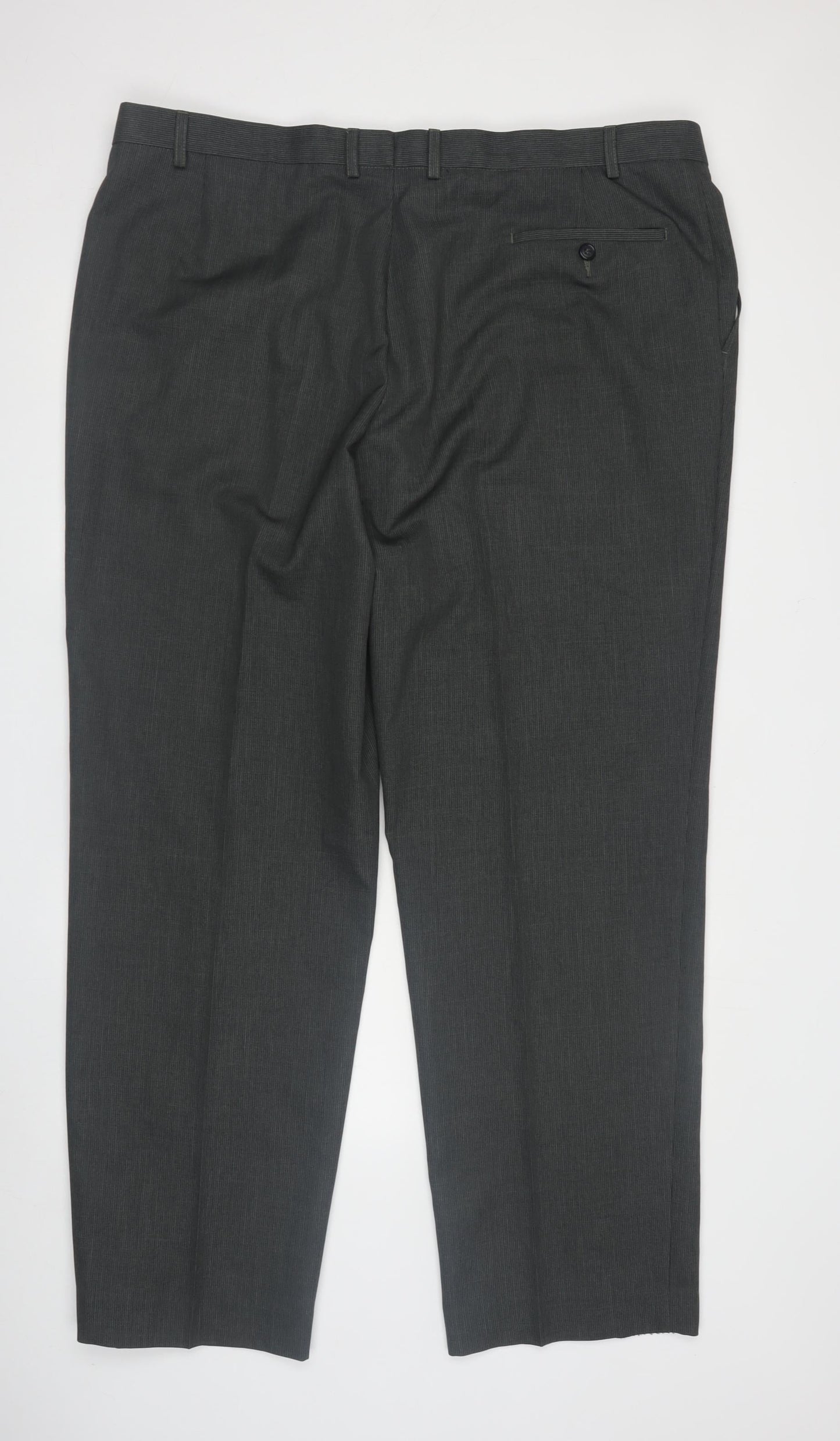 Mens UK Size 44 Marks and Spencer Regular Fit Dress Pants Green Trousers