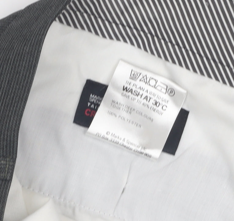 Mens UK Size 44 Marks and Spencer Regular Fit Dress Pants Green Trousers