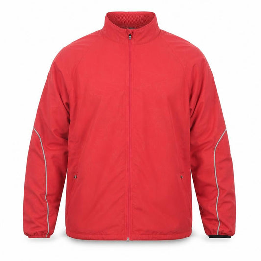 Asics Men's Red Windbreaker Jacket Size M
