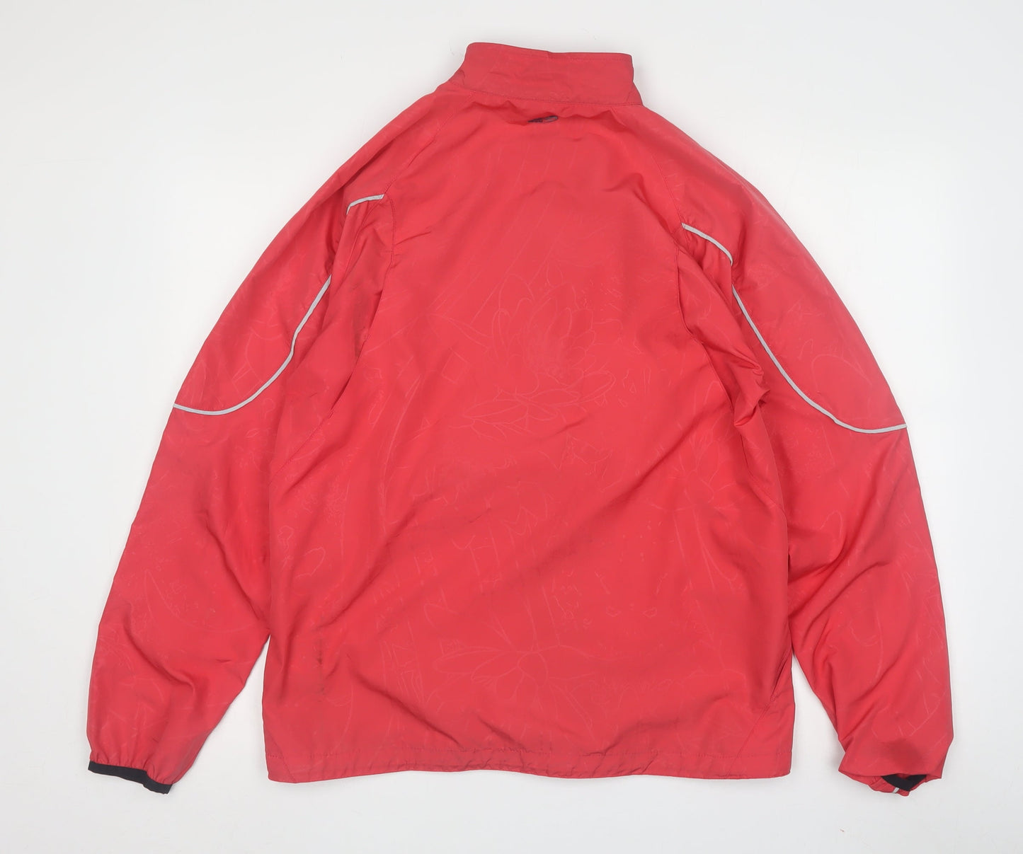 Asics Men's Red Windbreaker Jacket Size M