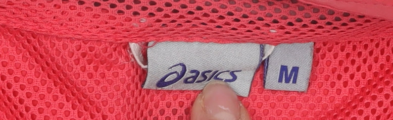 Asics Men's Red Windbreaker Jacket Size M