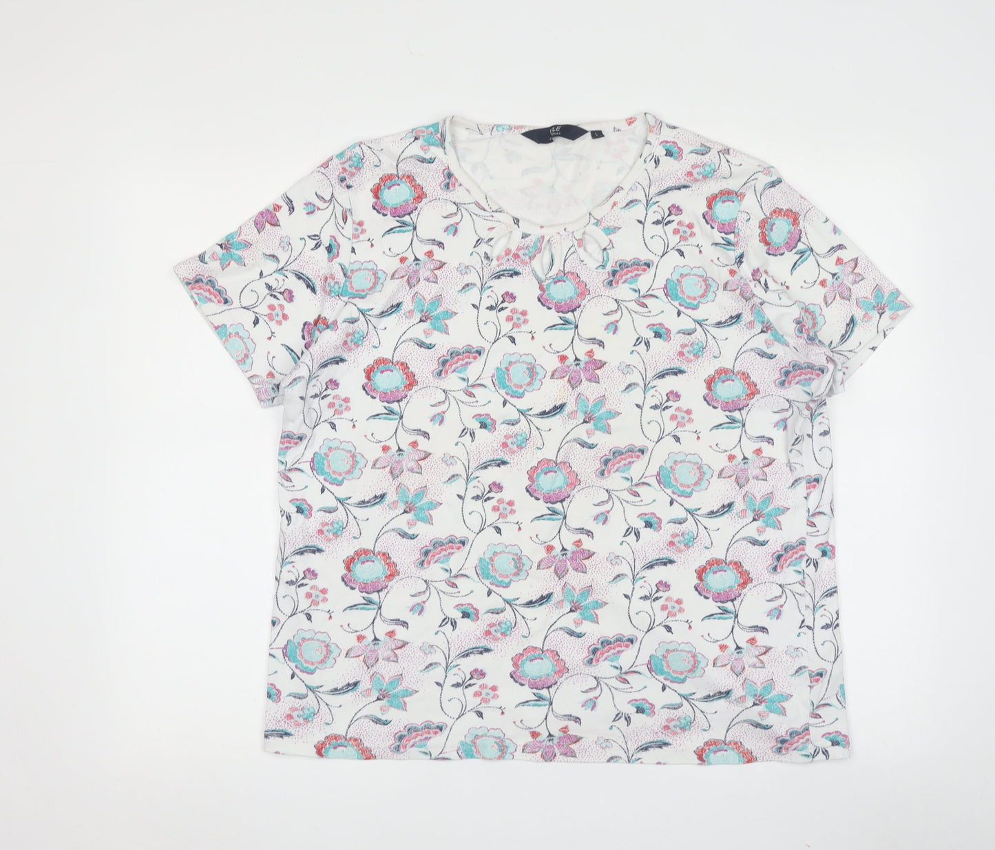 Isle Essentials Women's Floral T-Shirt L Multicoloured